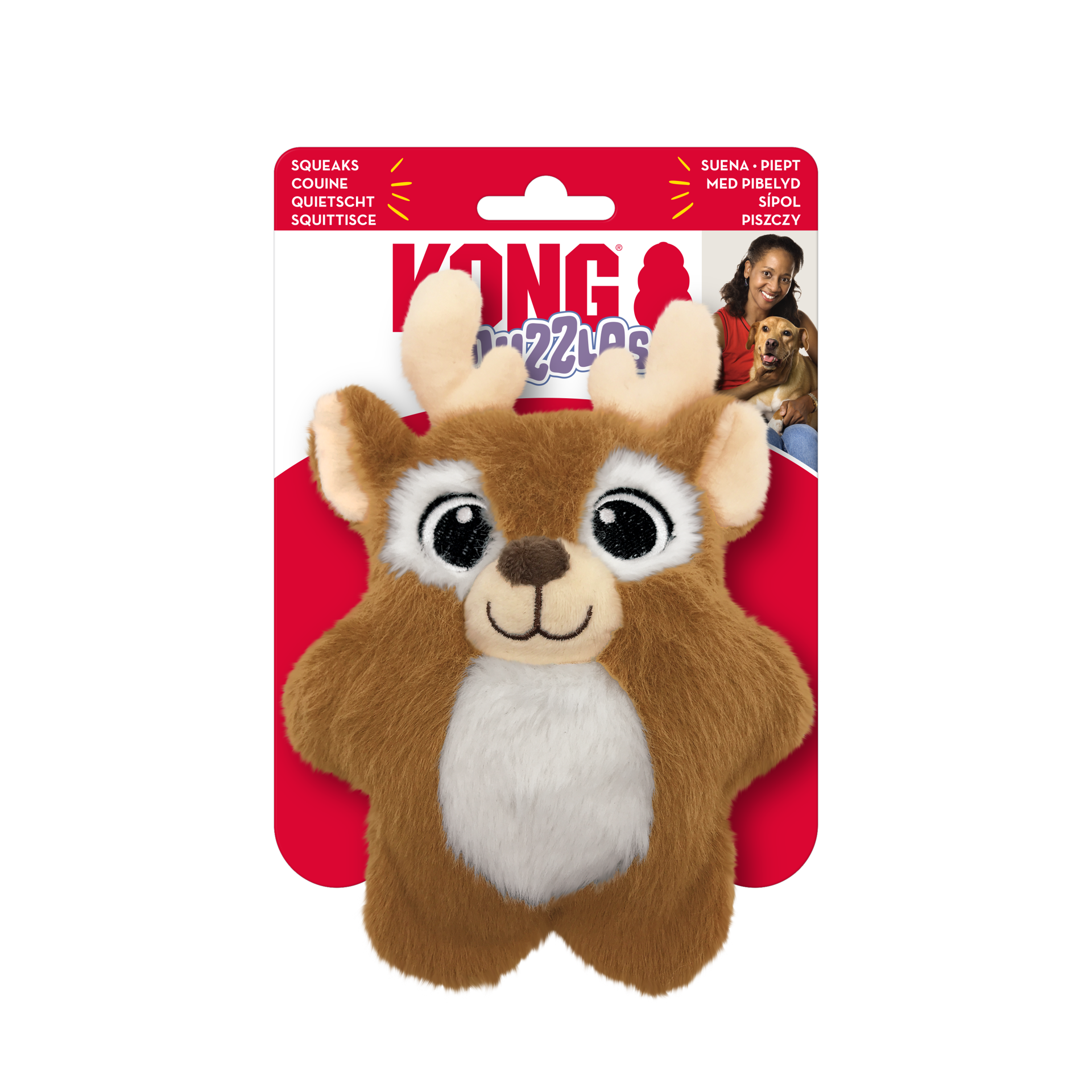 slide 3 of 3, KONG Holiday Snuzzles Reindeer Sm, 1 ct