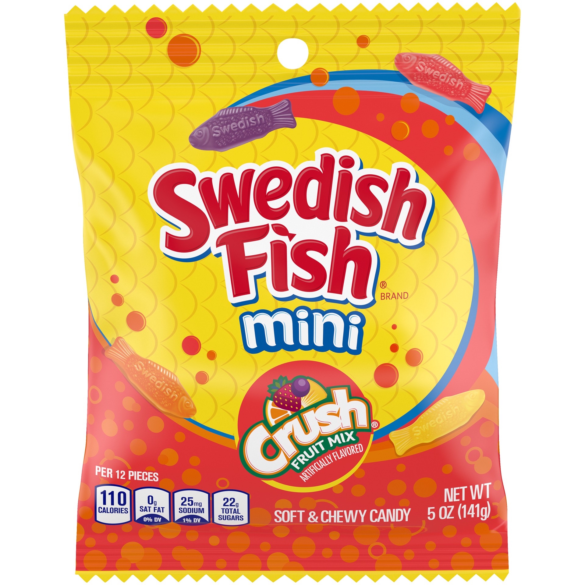 slide 1 of 9, Swedish Fish Candy, Crush Soda Fruit Mix Flavor, 0.31 lb