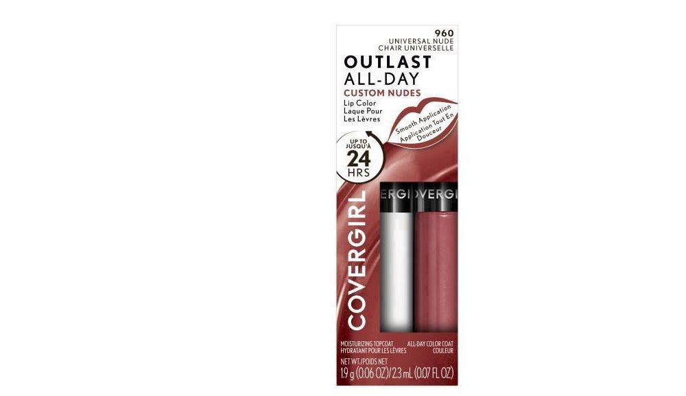 slide 28 of 32, Covergirl COVERGIRL Outlast All-Day Lip Color With Topcoat, Universal Nude 960, 1.9g 0.06 oz/ 2.3ml 0.07 fl oz, 0.06 oz