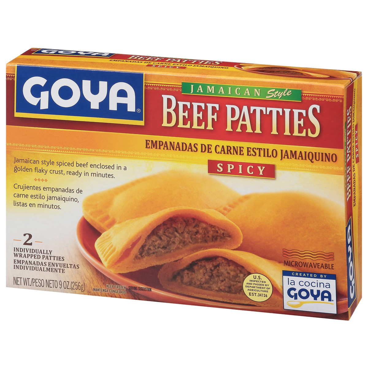 slide 3 of 9, Goya Jamaican Style Spicy Beef Patties 2 ea, 2 ct