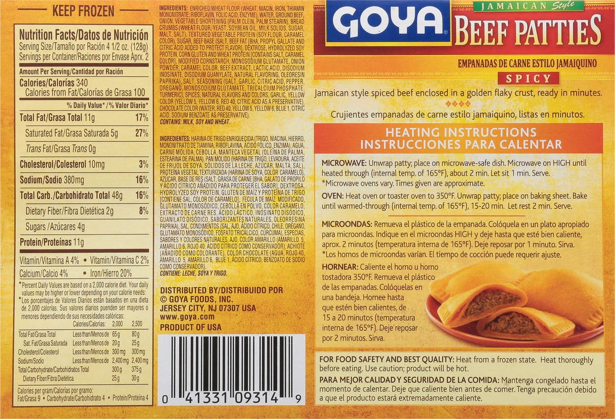 slide 5 of 9, Goya Jamaican Style Spicy Beef Patties 2 ea, 2 ct