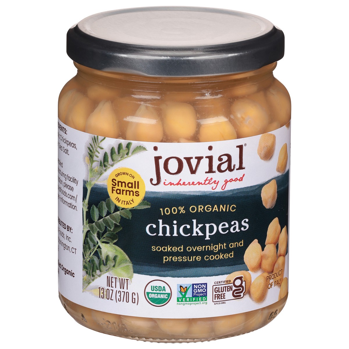 slide 6 of 9, Jovial Chickpeas, 13 oz