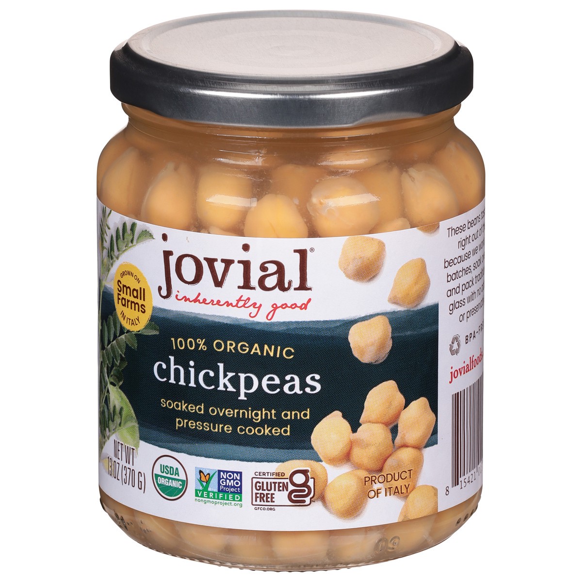 slide 9 of 9, Jovial Chickpeas, 13 oz