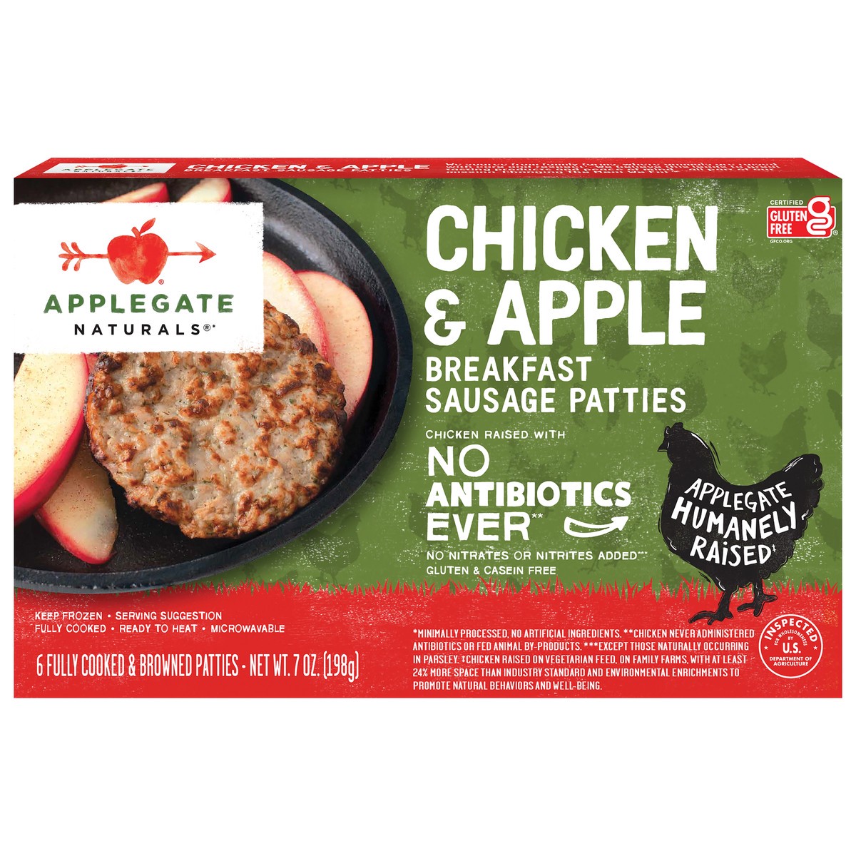 slide 8 of 9, Applegate Breakfast Sausage Patties, 7.0 oz