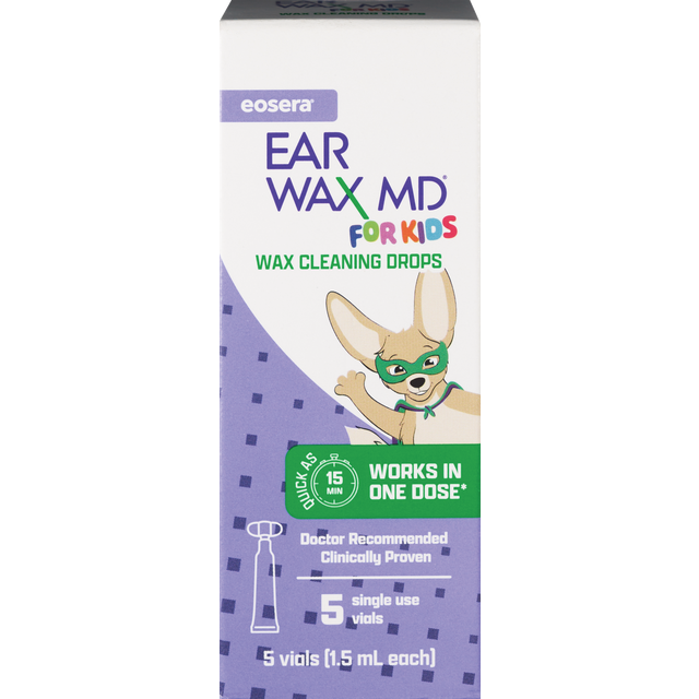slide 1 of 1, EARWAX MD Ear Wax Md For Kids Single Use Kit, 5 Pk, 5 ct
