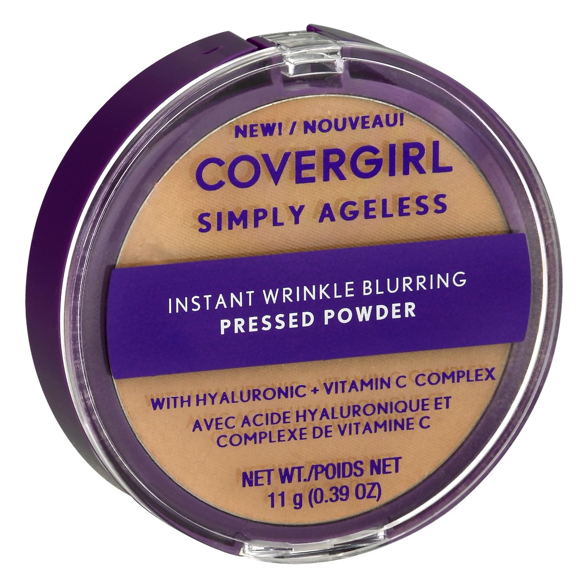 slide 11 of 12, Covergirl COVERGIRL Simply Ageless Instant Wrinkle Blurring Powder, Soft Honey, 0.39 Fl Oz, Pressed Powder, Face Powder, Oil Free Loose Powder, Full Coverage Powder, Hydrating Formula, Cruelty-Free, 11 g