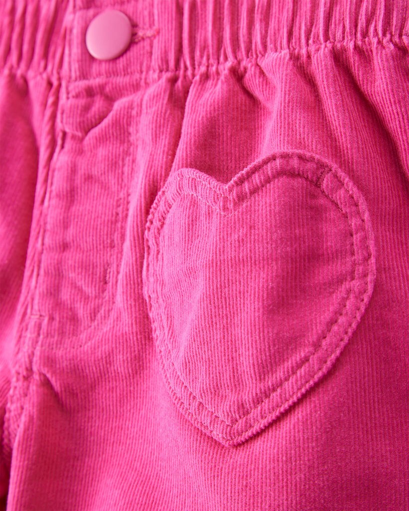 slide 3 of 4, Carter's Carters Toddler Girl Heart Pocket Barrel Pants - Pink Fuchsia 4T, 1 ct