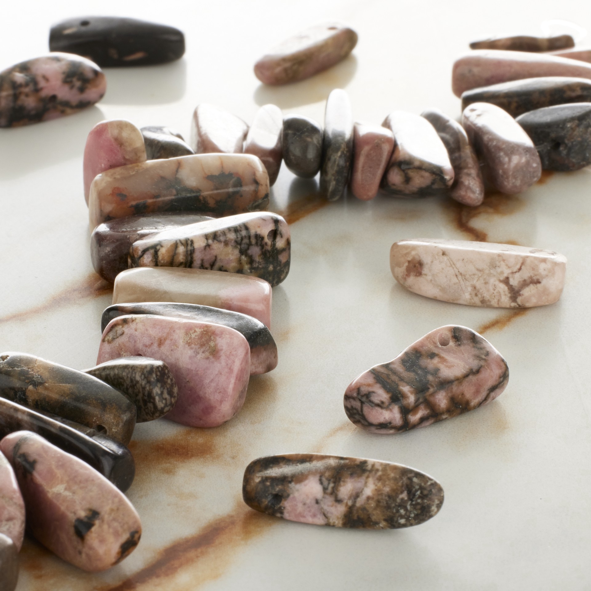 slide 2 of 3, Rhodonite Spike Beads By Bead Landing, 8mm-15mm