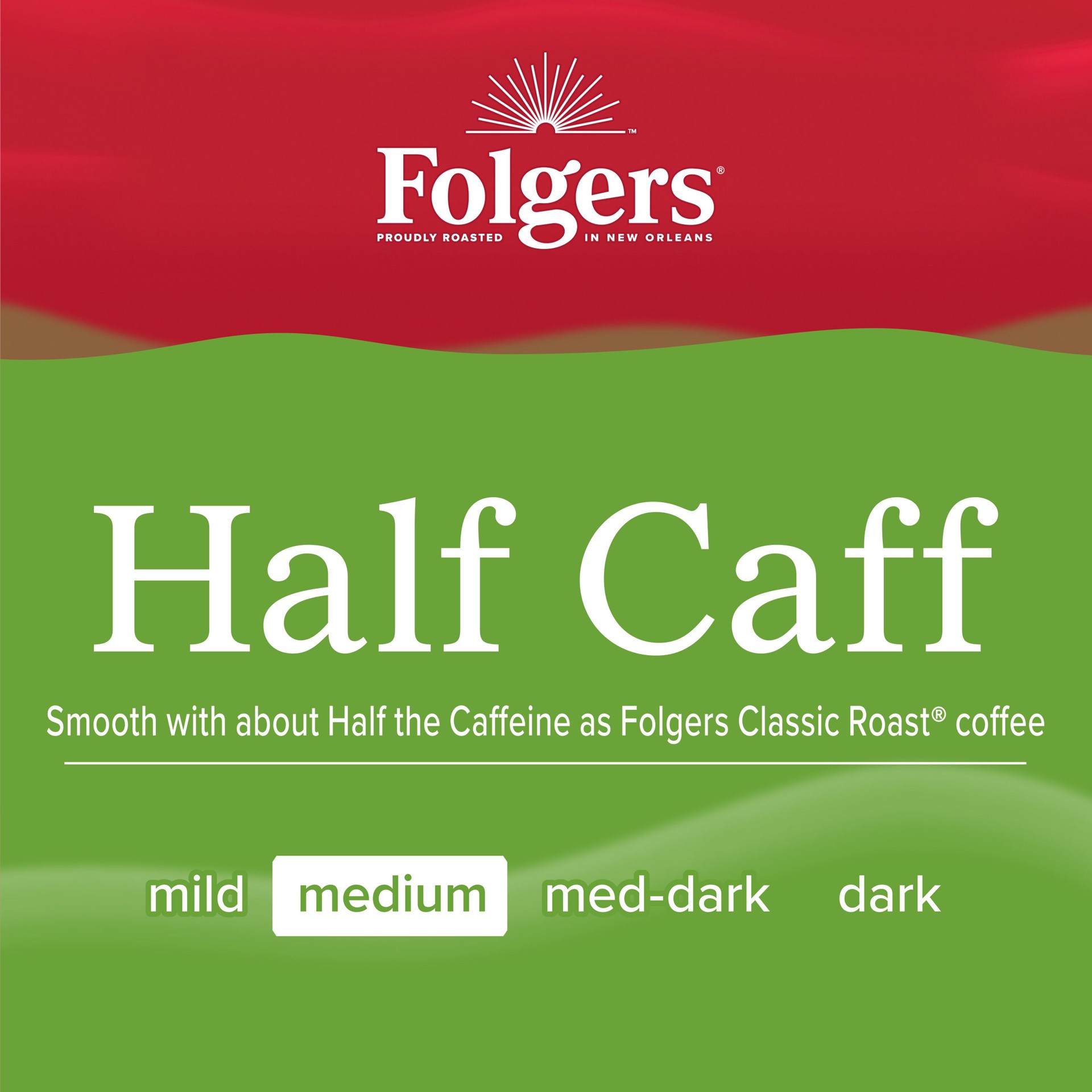 slide 3 of 4, Folgers Half Caffeine Ground - 10.8 oz, 10.8 oz