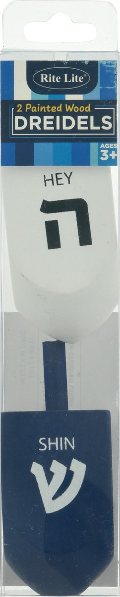 slide 2 of 11, Rite Lite Ages 3+ Painted Wood Dreidels 2 ea Box, 1 ct