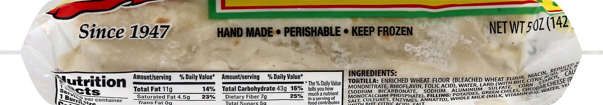 slide 2 of 9, Ramona's Hot Green Chile Burrito 5 oz, 5 oz