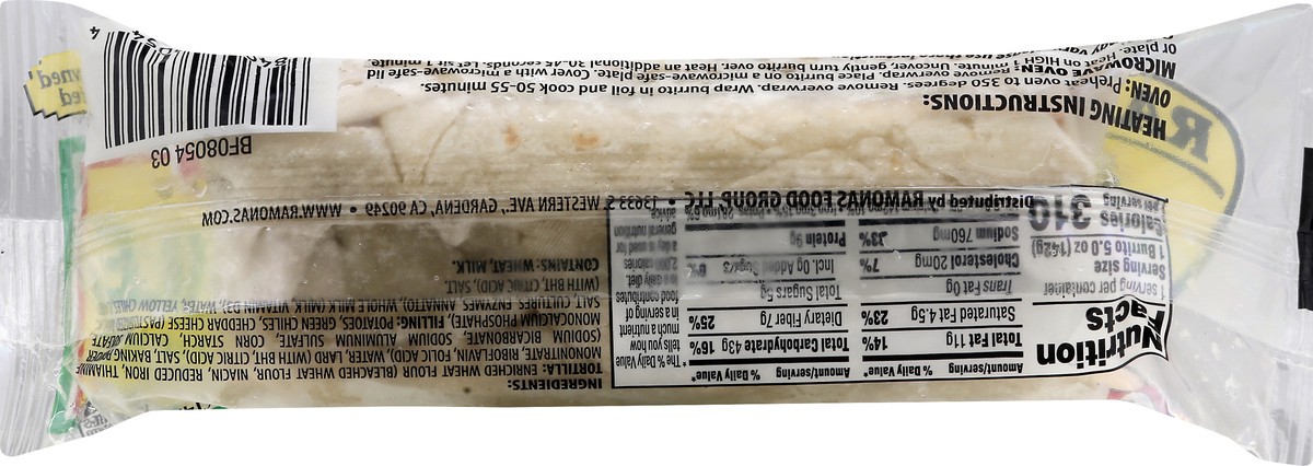 slide 4 of 9, Ramona's Hot Green Chile Burrito 5 oz, 5 oz