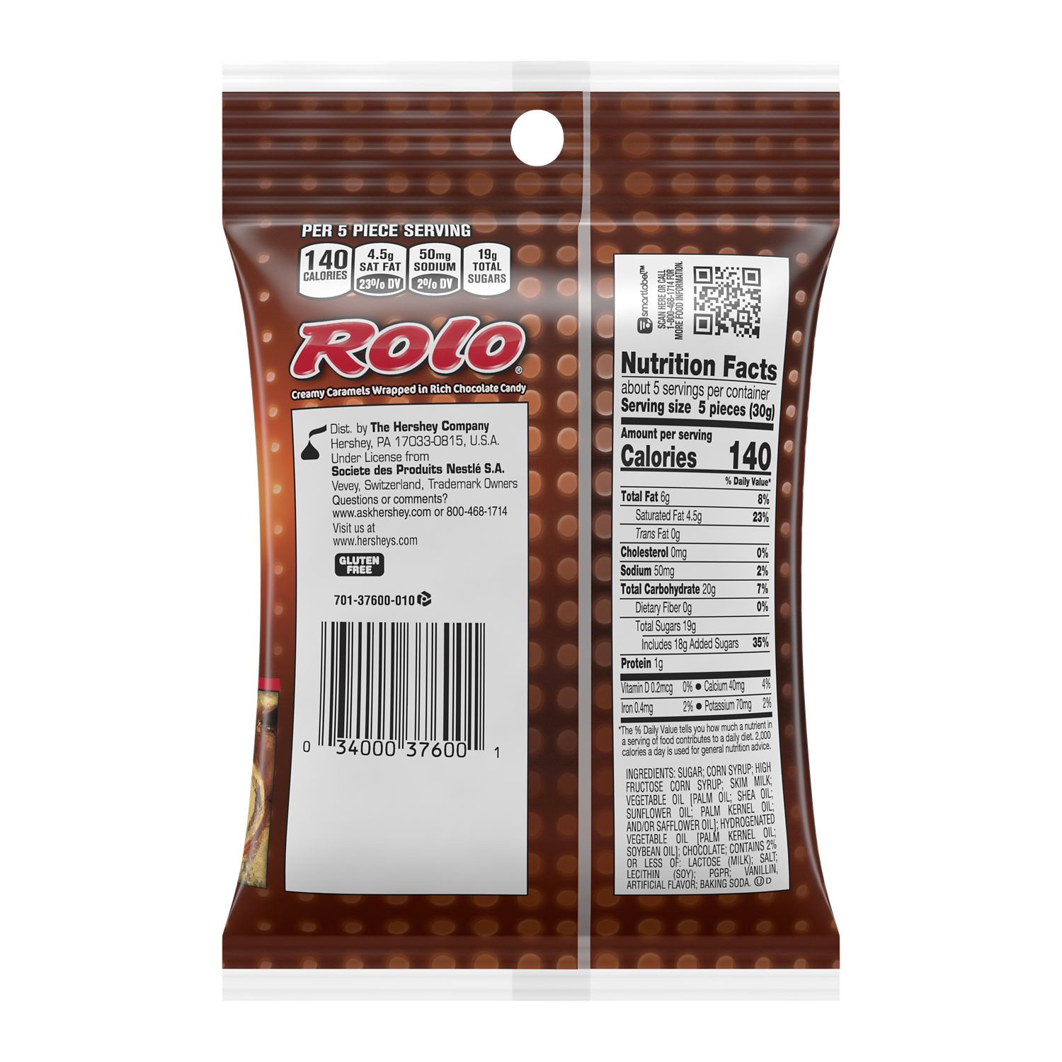 slide 2 of 2, Rolo Creamy Caramels Wrapped in Rich Chocolate Candy, Individually Wrapped, Gluten Free, 5.3 oz, Bag, 5.3 oz