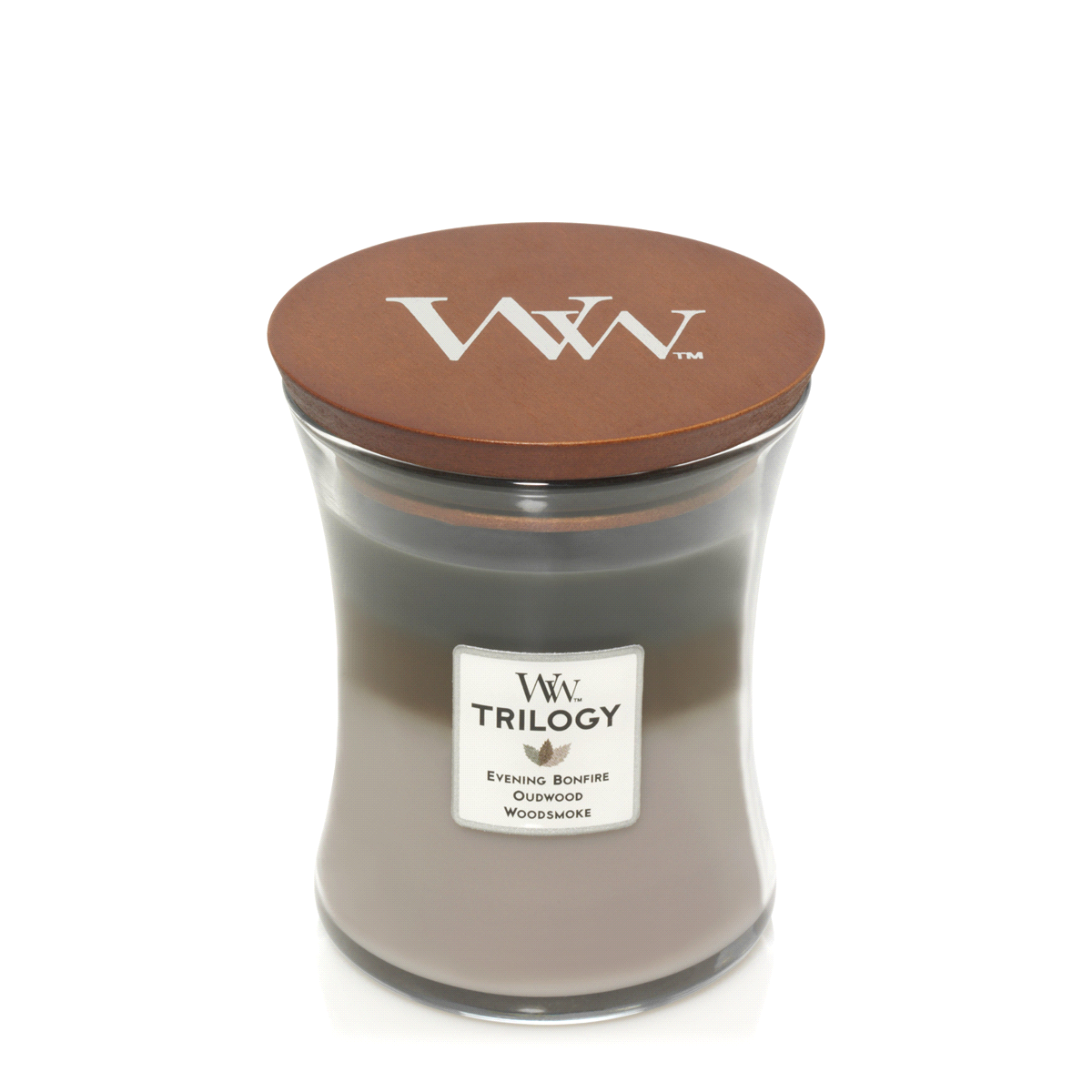 slide 1 of 1, Woodwick Candle Medium Jar Trilogy Cozy Cabin, 10.5 oz