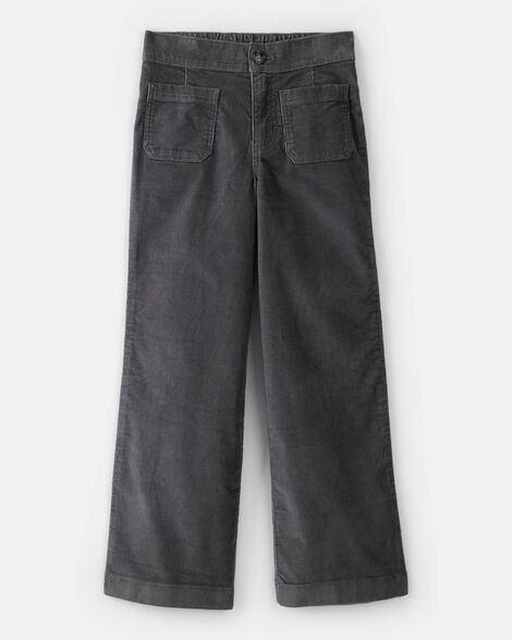 slide 1 of 3, Carter's Girls Corduroy Wide-Leg Pants - Grey Grey 14, 1 ct