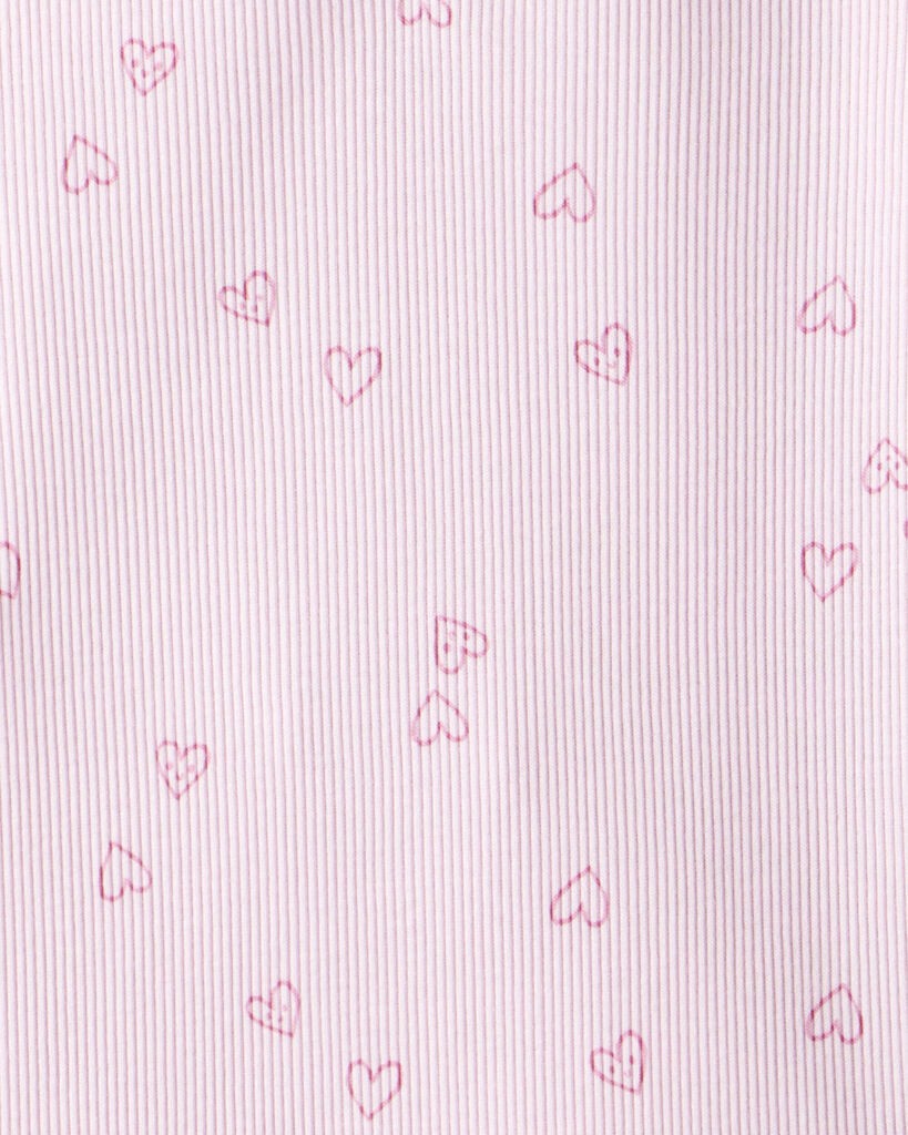 slide 2 of 3, Carter's Carters Toddler Girl 2-Pack Heart Print Cotton Long-Sleeve Top - Green/Pink Green/Pink 5T, 1 ct