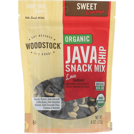 slide 1 of 1, Woodstock Farms Organic Snacks - Java Chip Trail Mix, 6 oz