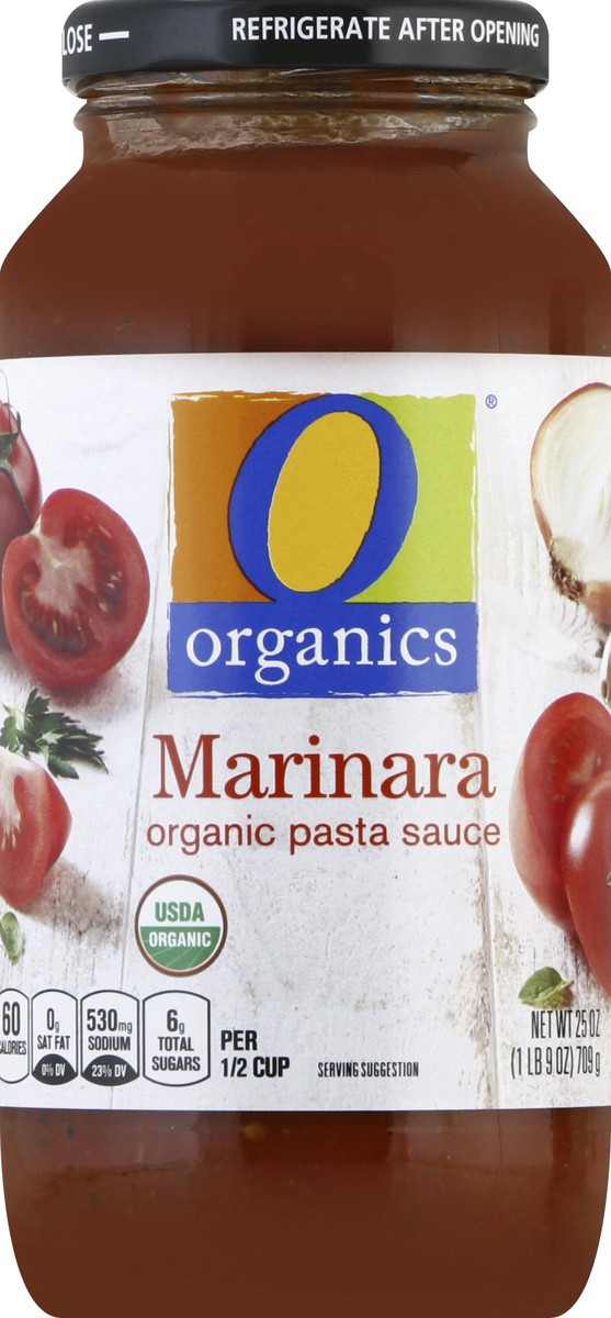 slide 2 of 2, O Organics Organic Pasta Sauce Marinara, 25 oz