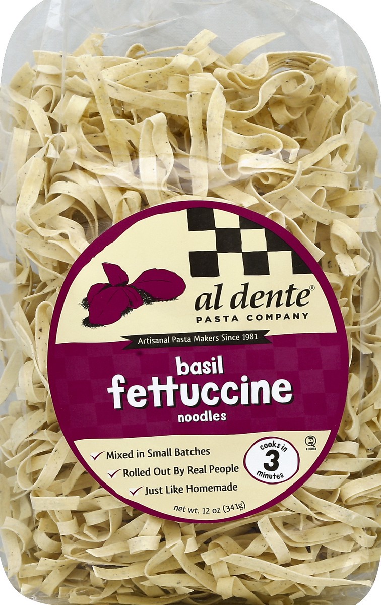 slide 1 of 5, Al Dente Basil Fettuccine Pasta, 12 oz