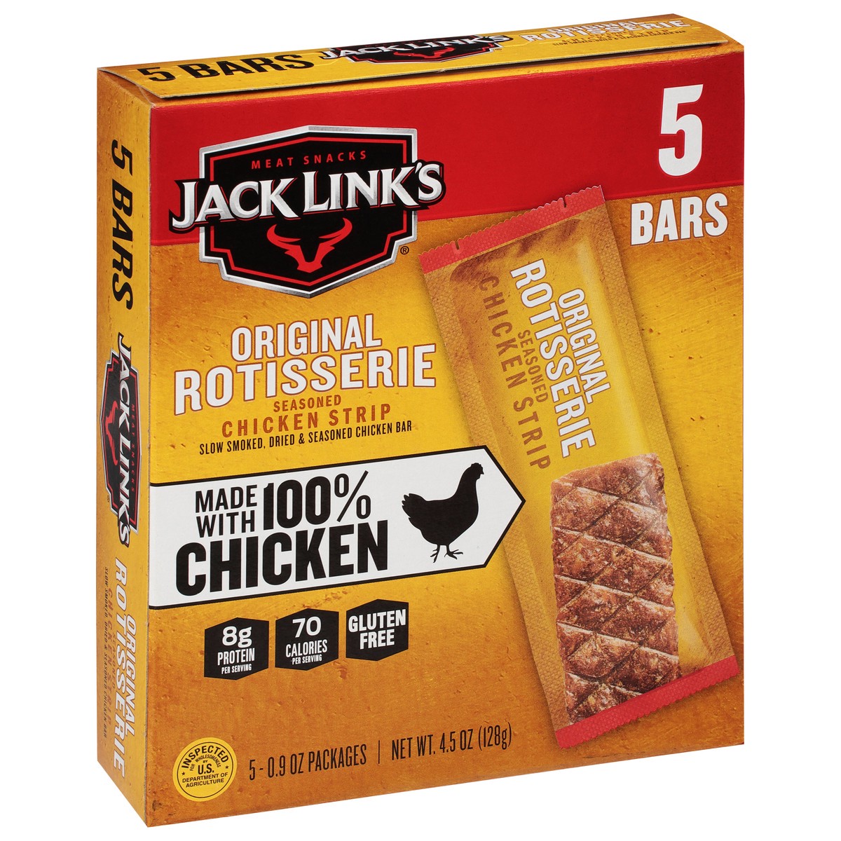 slide 2 of 9, Jack Link's Seasoned Chicken Strip 5 - 0.9 oz Packs, 5 ct