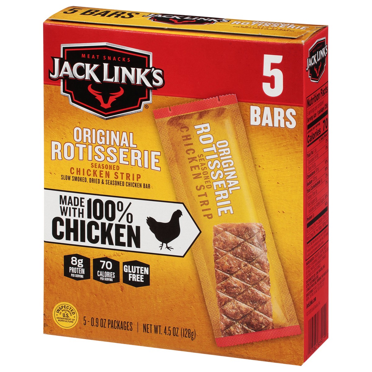 slide 3 of 9, Jack Link's Seasoned Chicken Strip 5 - 0.9 oz Packs, 5 ct