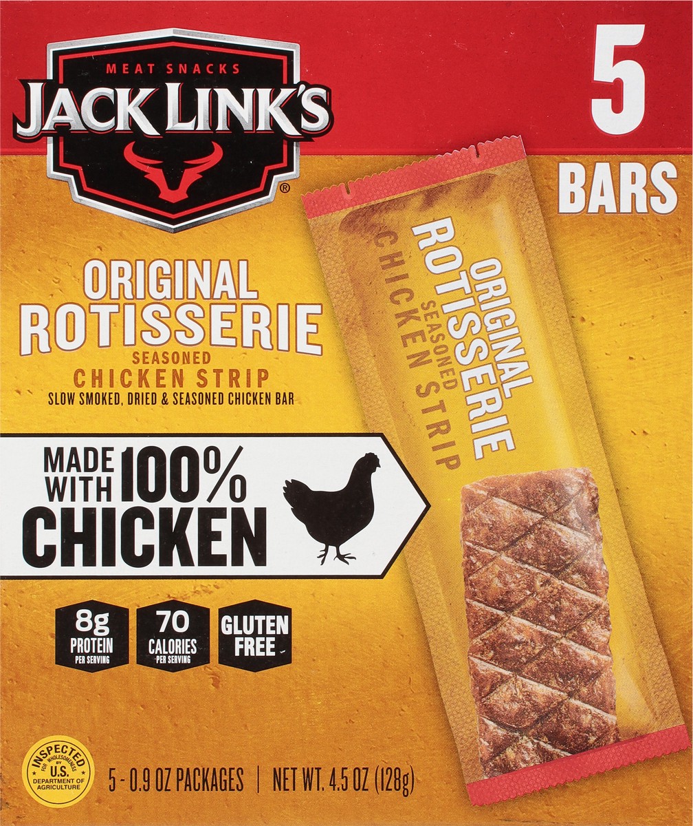 slide 6 of 9, Jack Link's Seasoned Chicken Strip 5 - 0.9 oz Packs, 5 ct