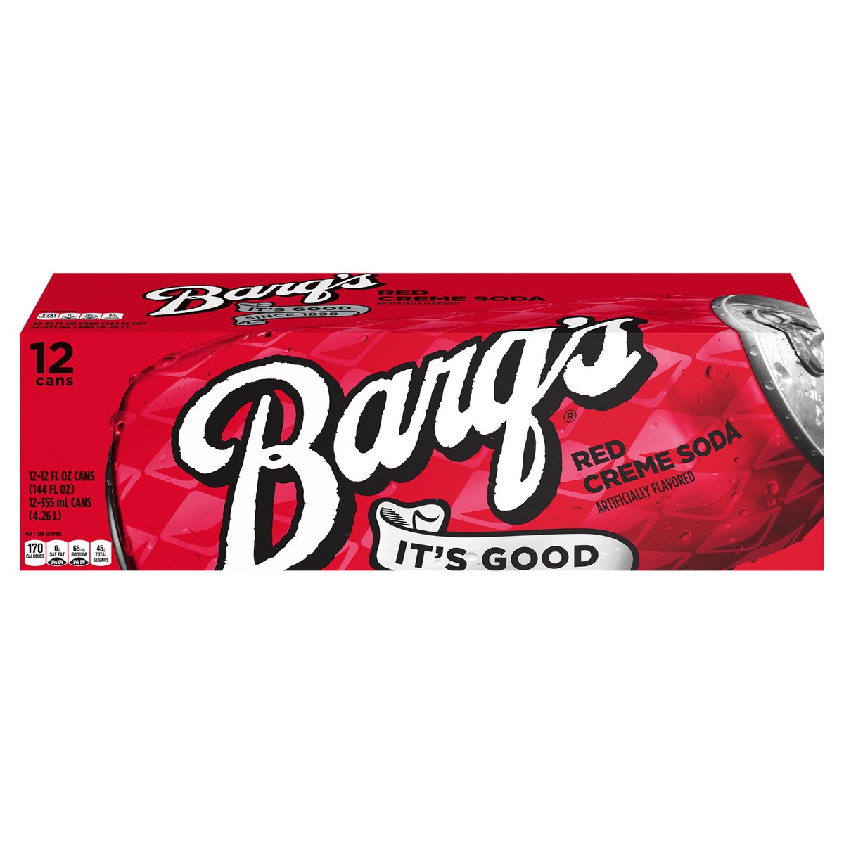 slide 1 of 2, Barq's Red Creme Soda Fridge Pack Cans- 12 ct, 12 ct; 12 fl oz