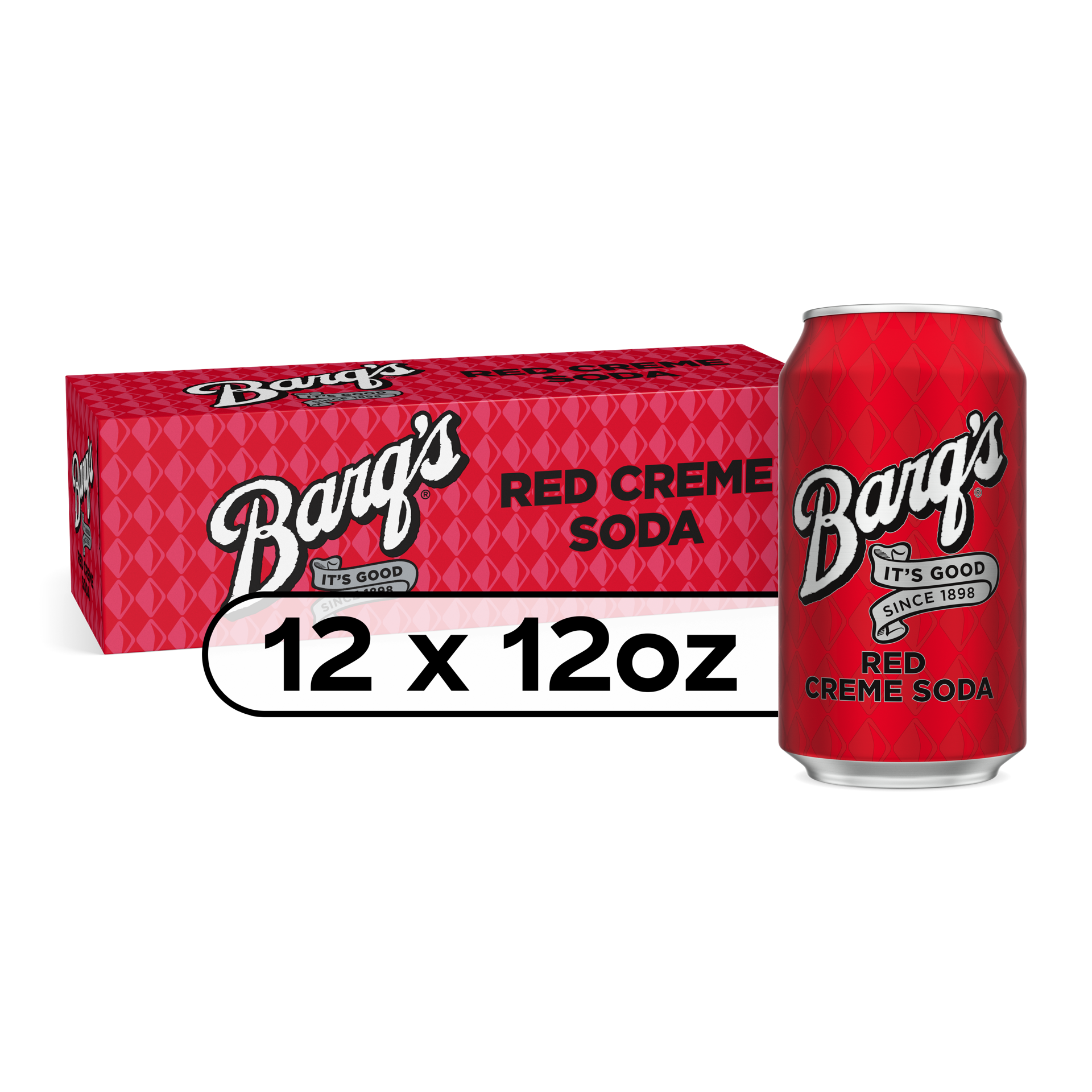 slide 1 of 2, Barq's Red Creme Soda Soft Drink, 12 fl oz, 12 Pack, 12 ct; 12 fl oz