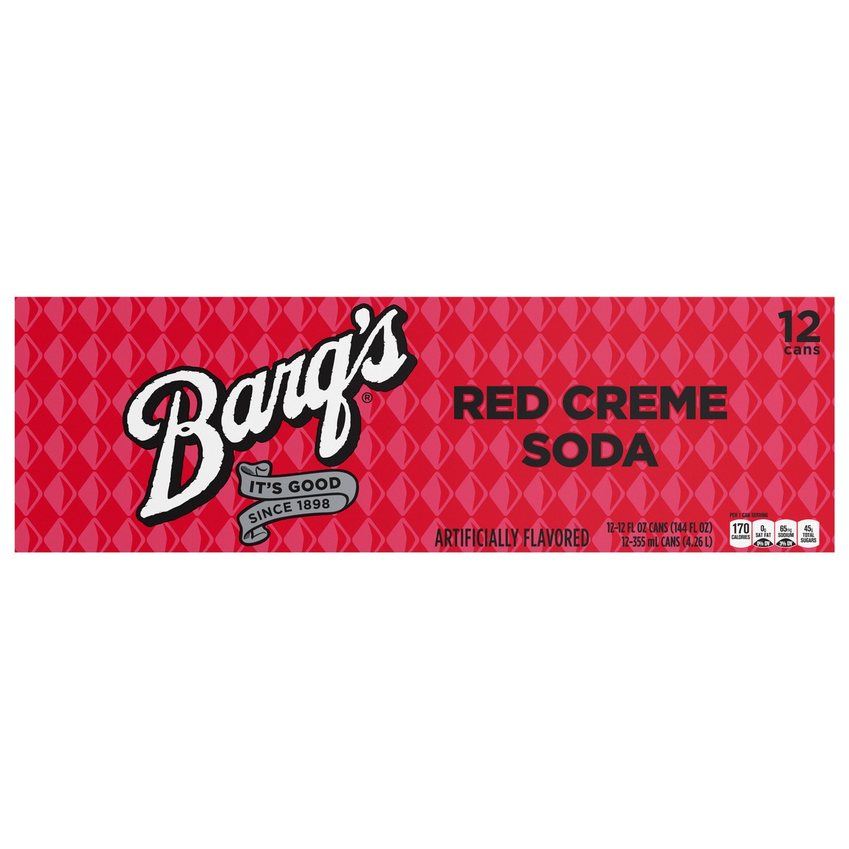 slide 1 of 2, Barq's Red Creme Soda Soft Drink, 12 fl oz, 12 Pack, 12 ct; 12 fl oz