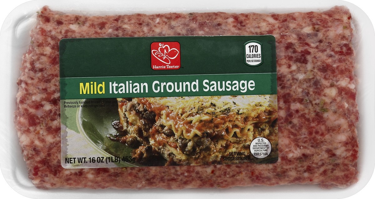 slide 2 of 4, Harris Teeter Mild Italian Ground Sausage, 16 oz