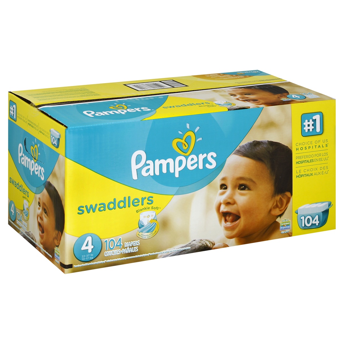 slide 1 of 1, Pampers Diapers 104 ea, 104 ct