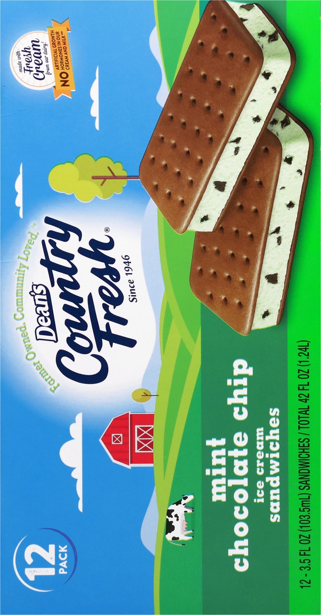 slide 14 of 16, Country Fresh Sandwich Mint Chocolate Chip, 12 ct