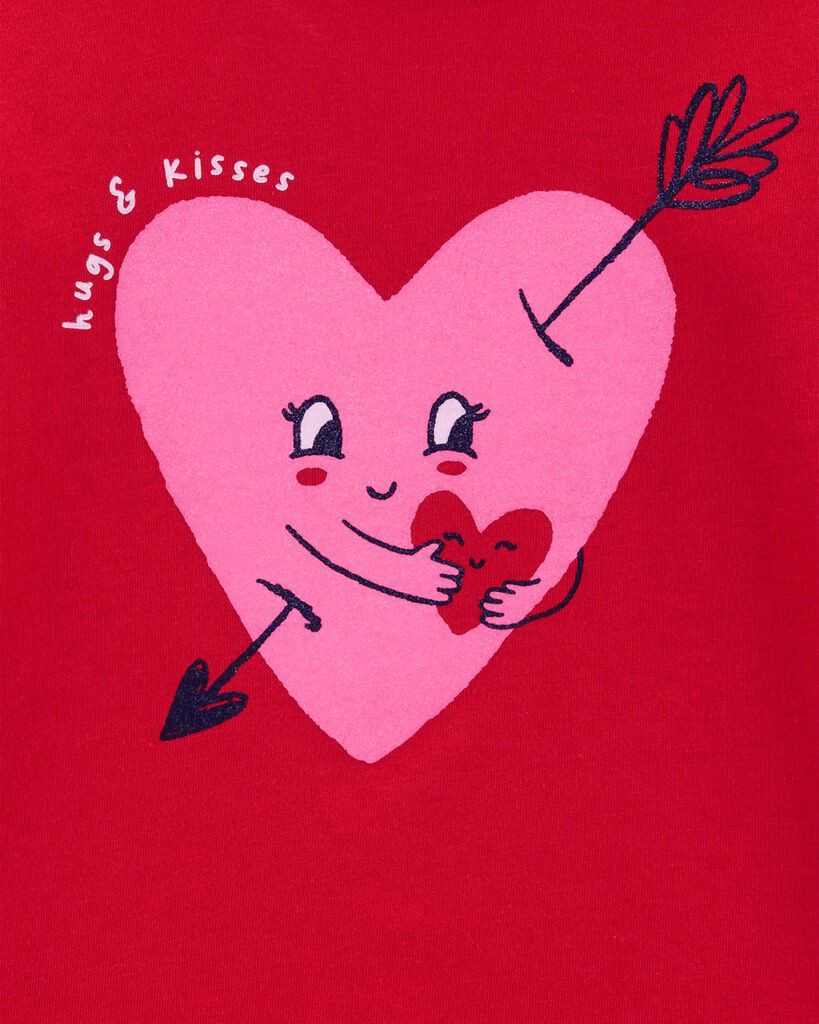 slide 2 of 2, Carter's Toddler Valentine's Day Heart Graphic Tee Red 3T, 1 ct