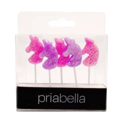 Priabella Unicorn Birthday Candles