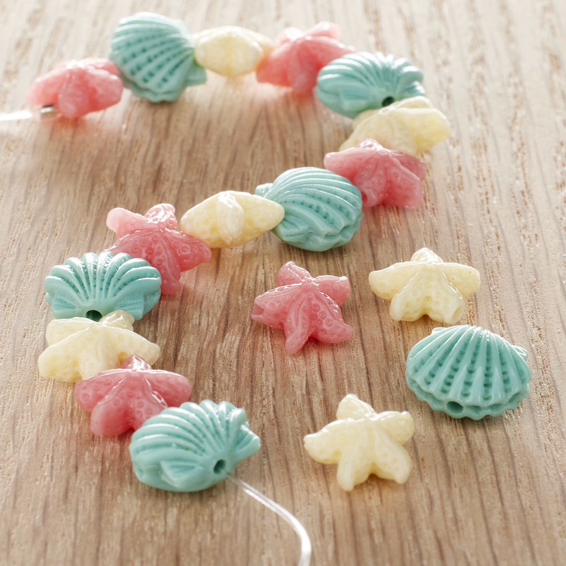 slide 3 of 3, Multicolor Stone Powder Mixed Sea Beads, 12mm By Bead Landing, 12mm