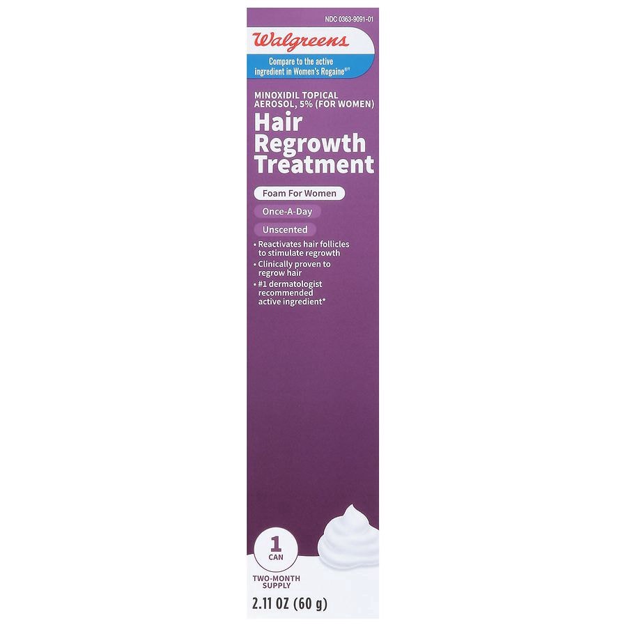 slide 1 of 3, Walgreens Hair Regrowth Treatment Foam For Women, 2.11 oz
