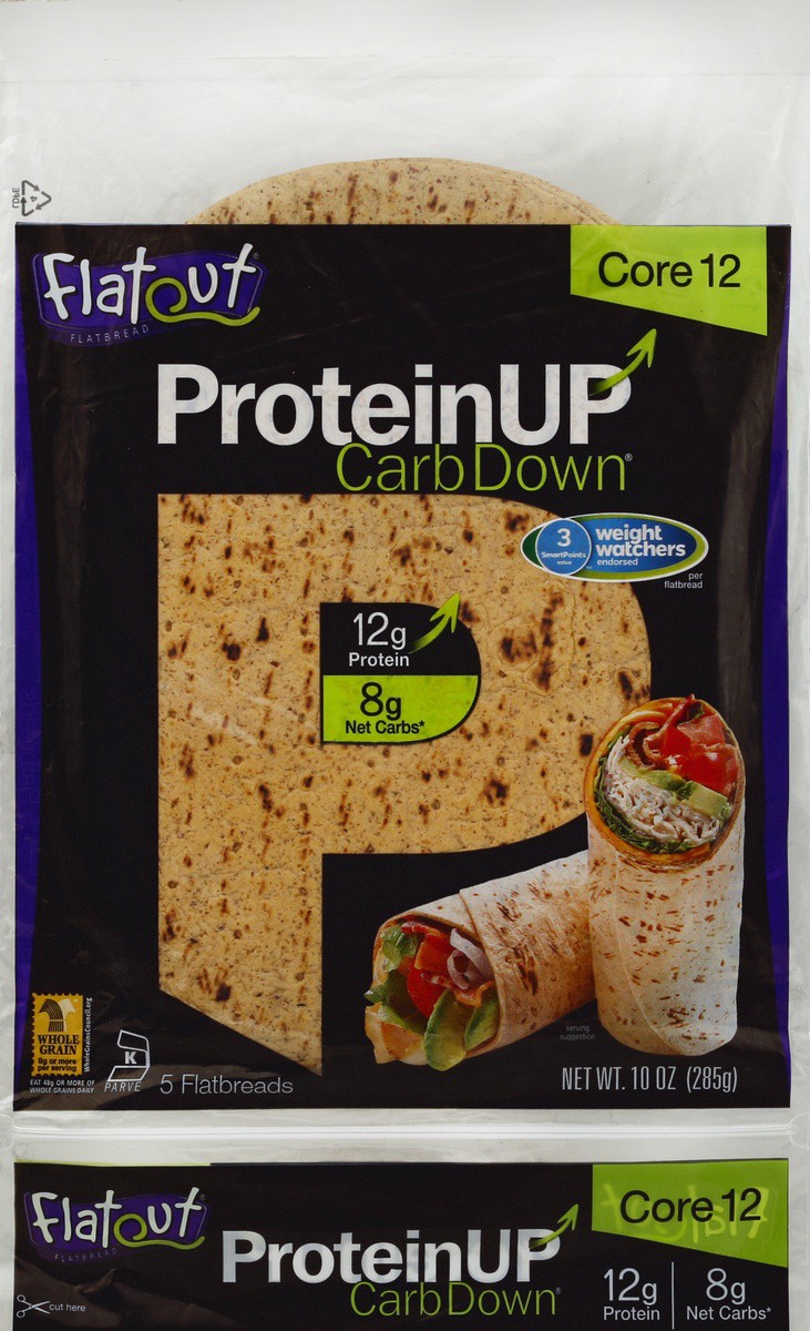 slide 5 of 5, Flatout Flatbread Protein Up Classic White, 5 ct