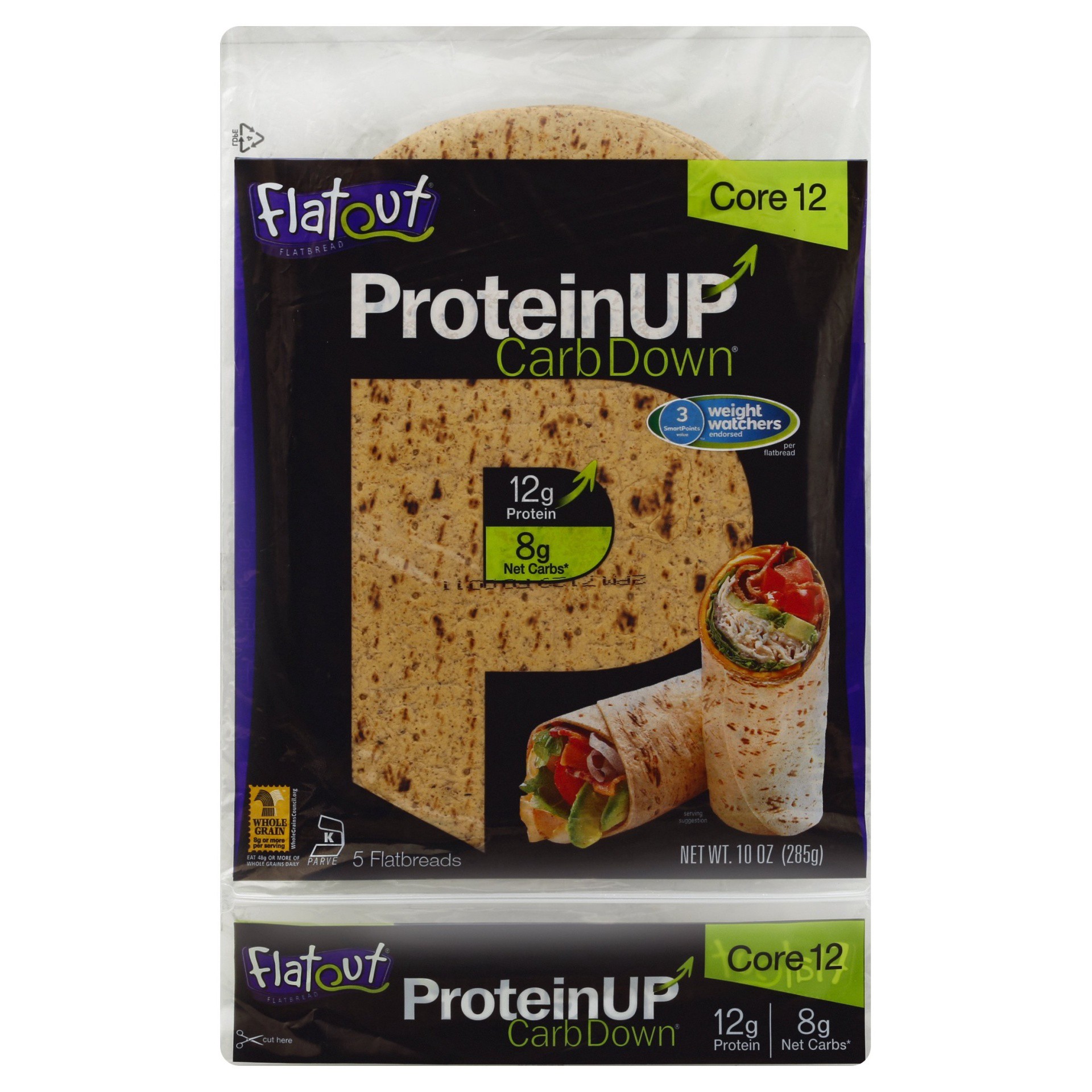 slide 1 of 5, Flatout Flatbread Protein Up Classic White, 5 ct