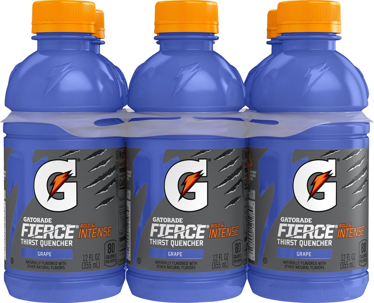 slide 3 of 3, Gatorade Fierce Thirst Quencher Grape 12 Fl Oz 6 Count, 6 ct