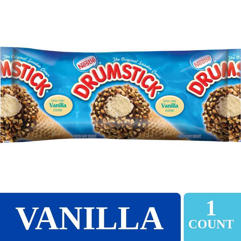 slide 4 of 5, Drumstick Vanilla Ice Cream Cone 1Ct, 4.6 fl oz