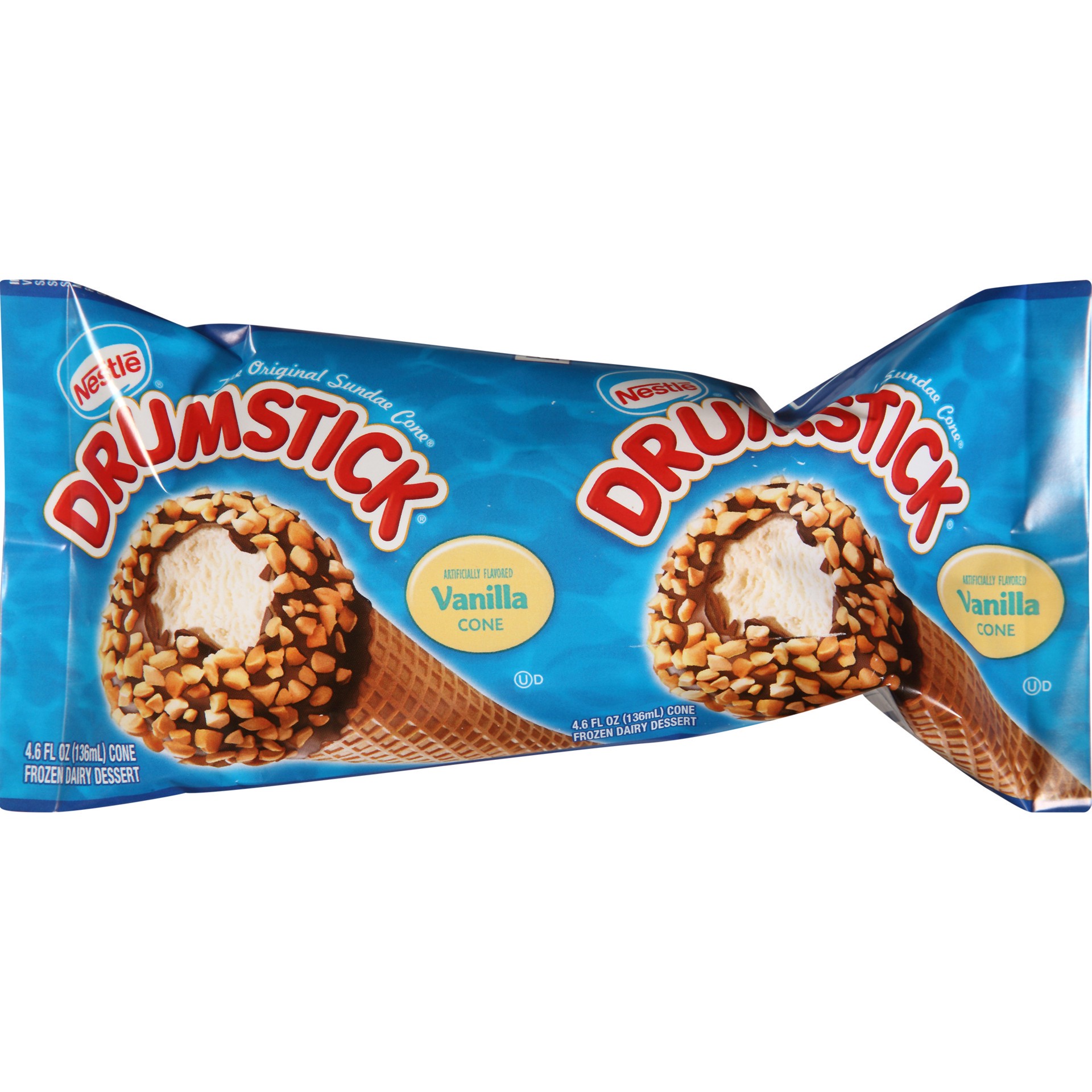 slide 1 of 5, Drumstick Vanilla Ice Cream Cone 1Ct, 4.6 fl oz