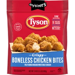 Tyson Any’tizers Frozen Crispy Boneless Chicken Bites, 24 oz