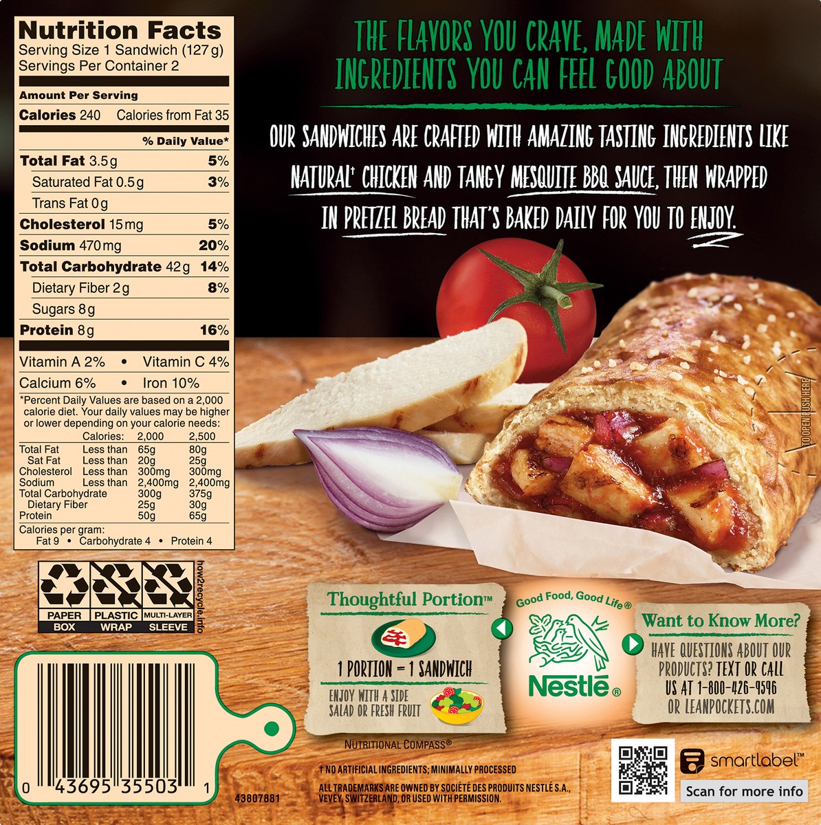 slide 10 of 10, Lean Pockets Frozen Sandwich, 9 oz