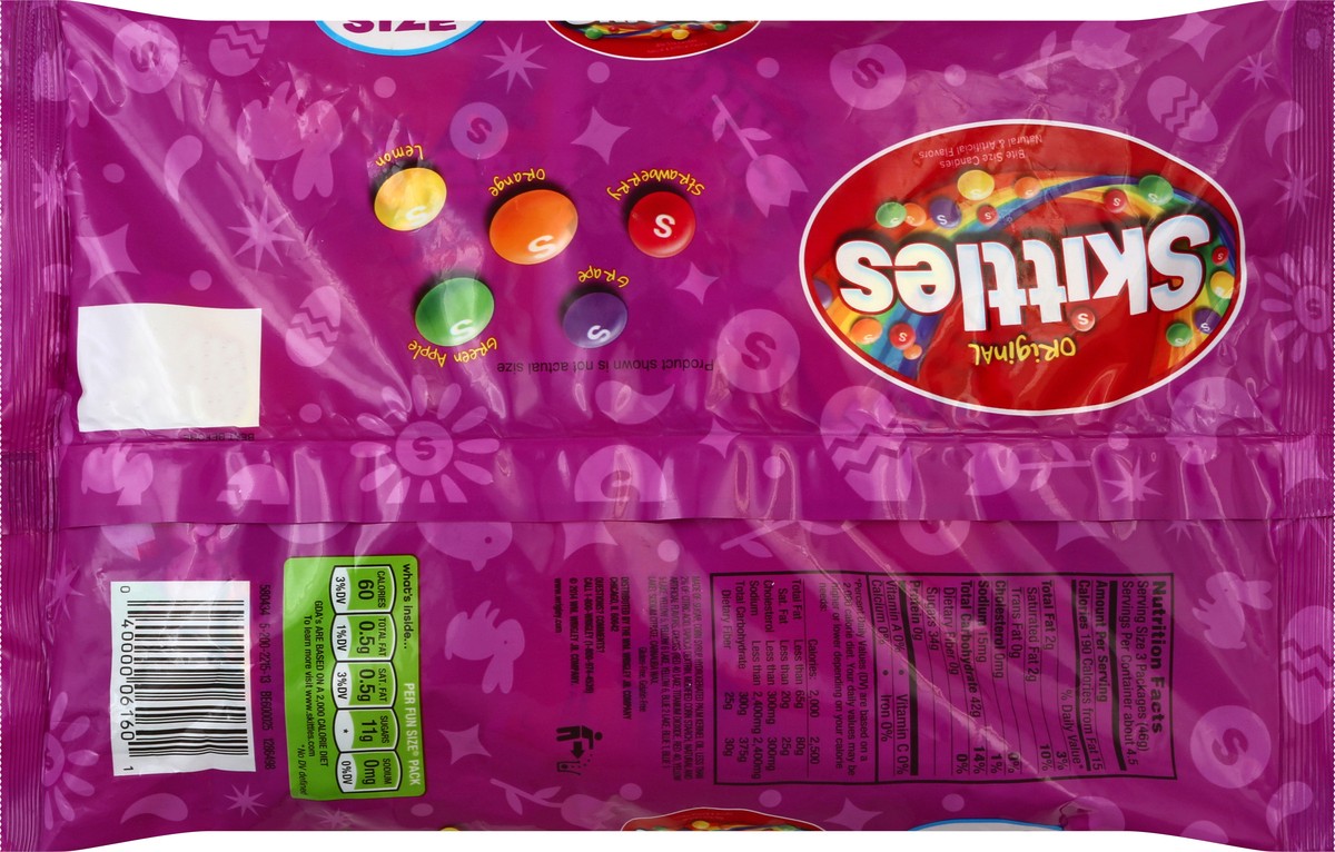 slide 3 of 6, Skittles Original Fruit Chews Easter Fun Size Candy Bag, 7.3 ounce, 7.3 oz