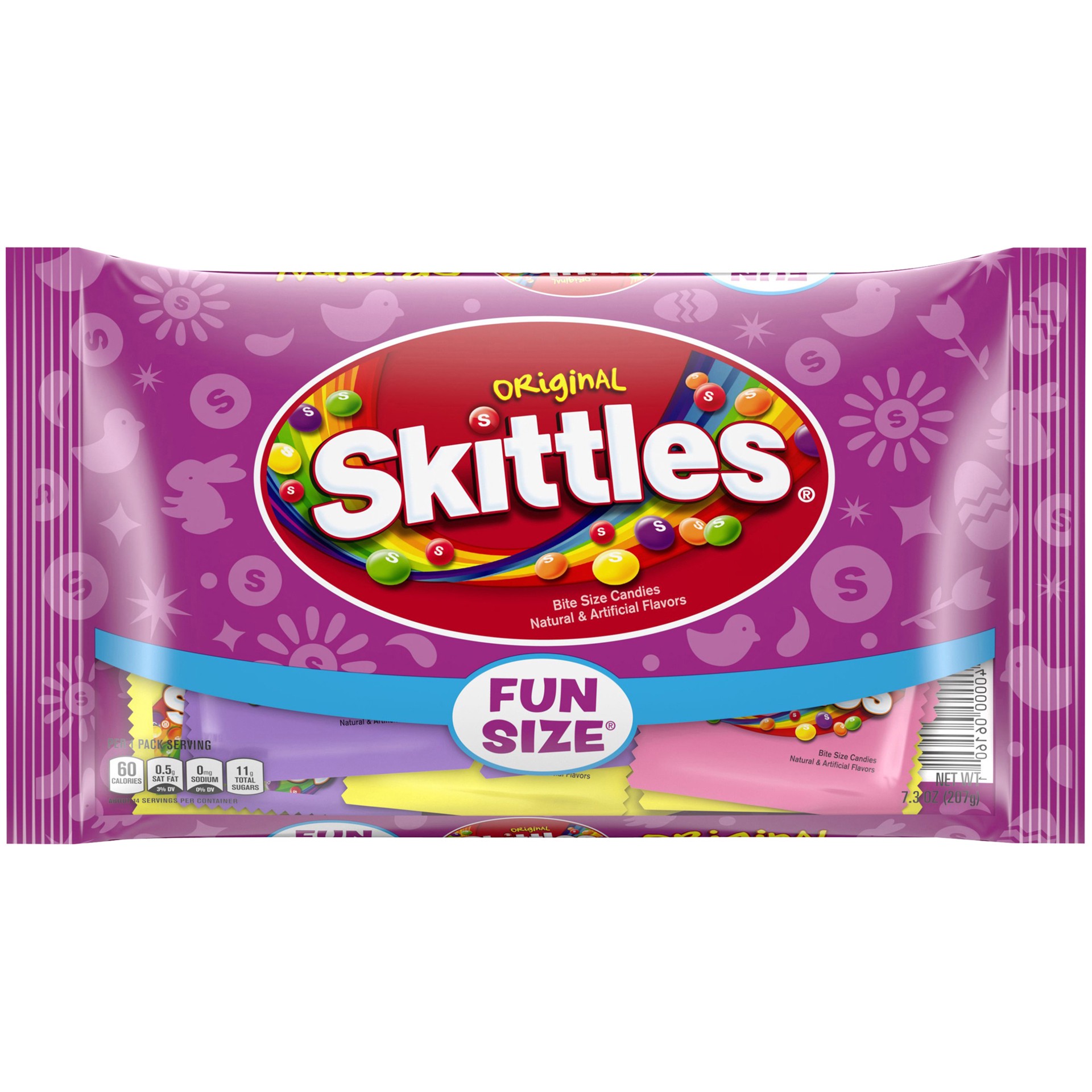 slide 1 of 6, Skittles Original Fruit Chews Easter Fun Size Candy Bag, 7.3 ounce, 7.3 oz