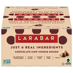 LÄRABAR Chocolate Chip Cookie Dough, Gluten Free Fruit & Nut Bar, 16 Ct