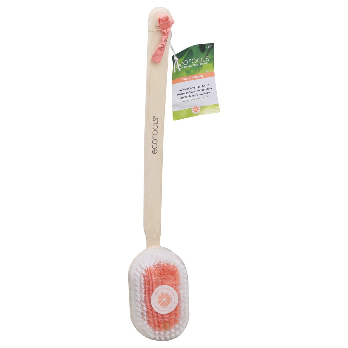 slide 4 of 9, EcoTools Citrus Infused Multi-Tasking Body Brush 1 ea, 1 ct
