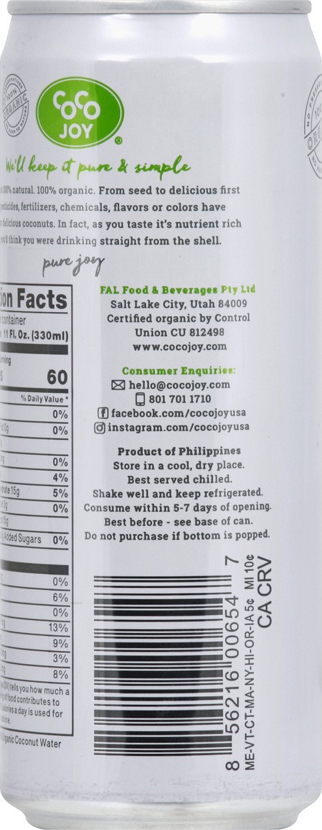 slide 3 of 4, CoCo Joy Coconut Water - 11 oz, 11 oz