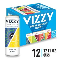 Vizzy Hard Seltzer, Refreshingly Berry, Variety Pack