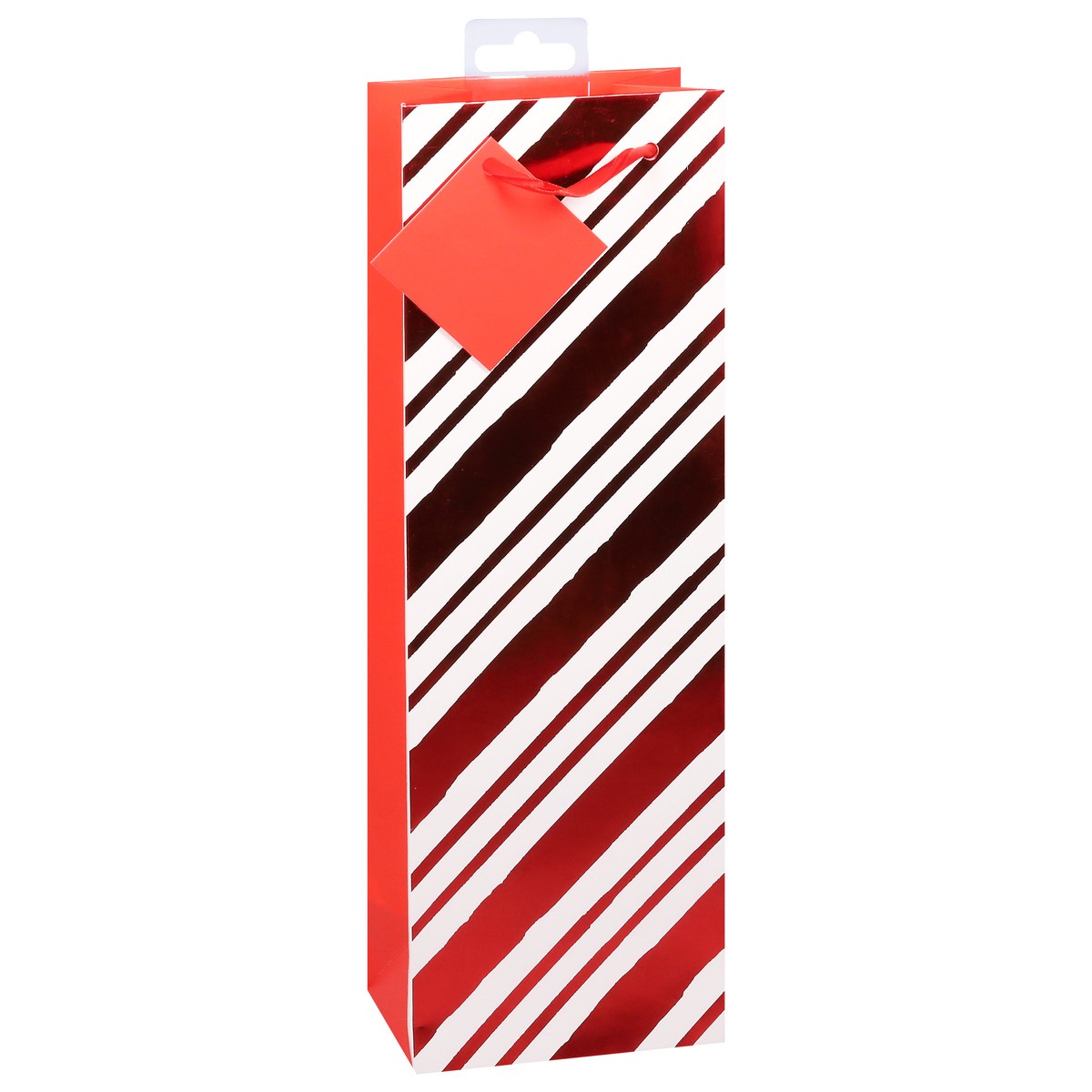 slide 8 of 9, Cakewalk Red / White Wine Bag Candy Stripe, 1 ct